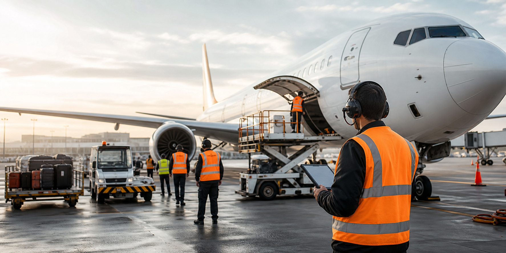 Airport ground operations crew